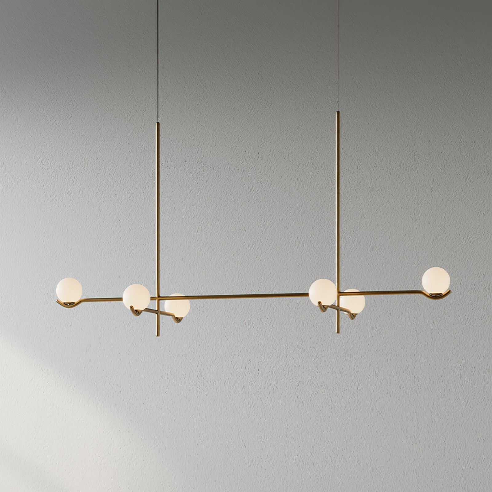 Fayno White Globe Chandelier - Lamp Copper