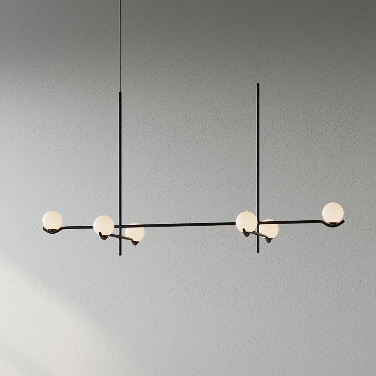 Fayno White Globe Chandelier - Lamp Copper