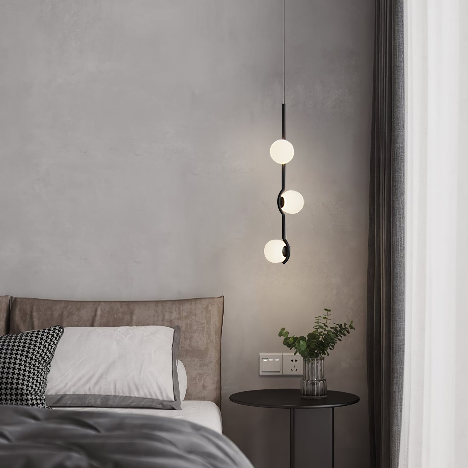 Fayno White Globe Chandelier - Lamp Copper