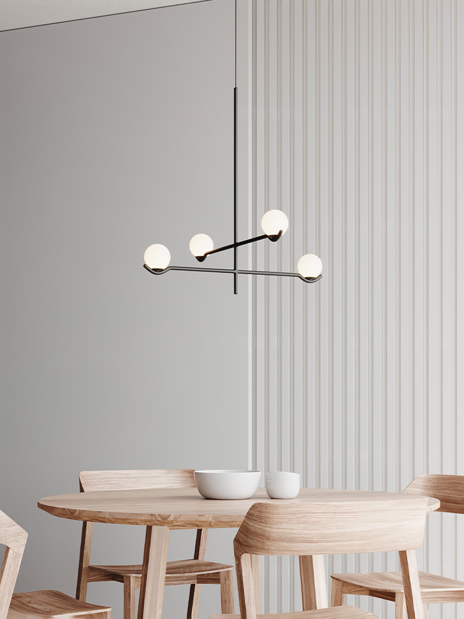 Fayno White Globe Chandelier - Lamp Copper