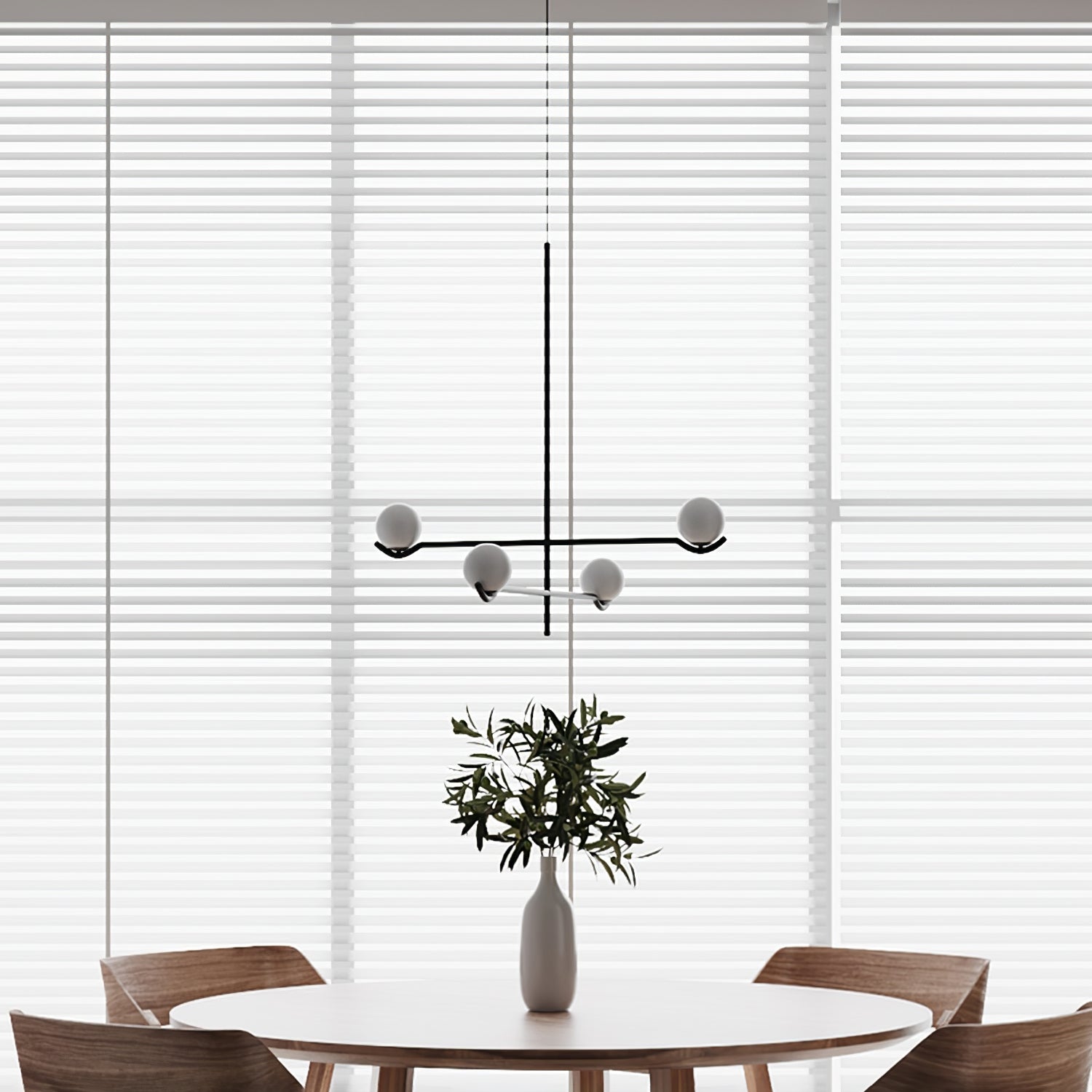 Fayno White Globe Chandelier - Lamp Copper