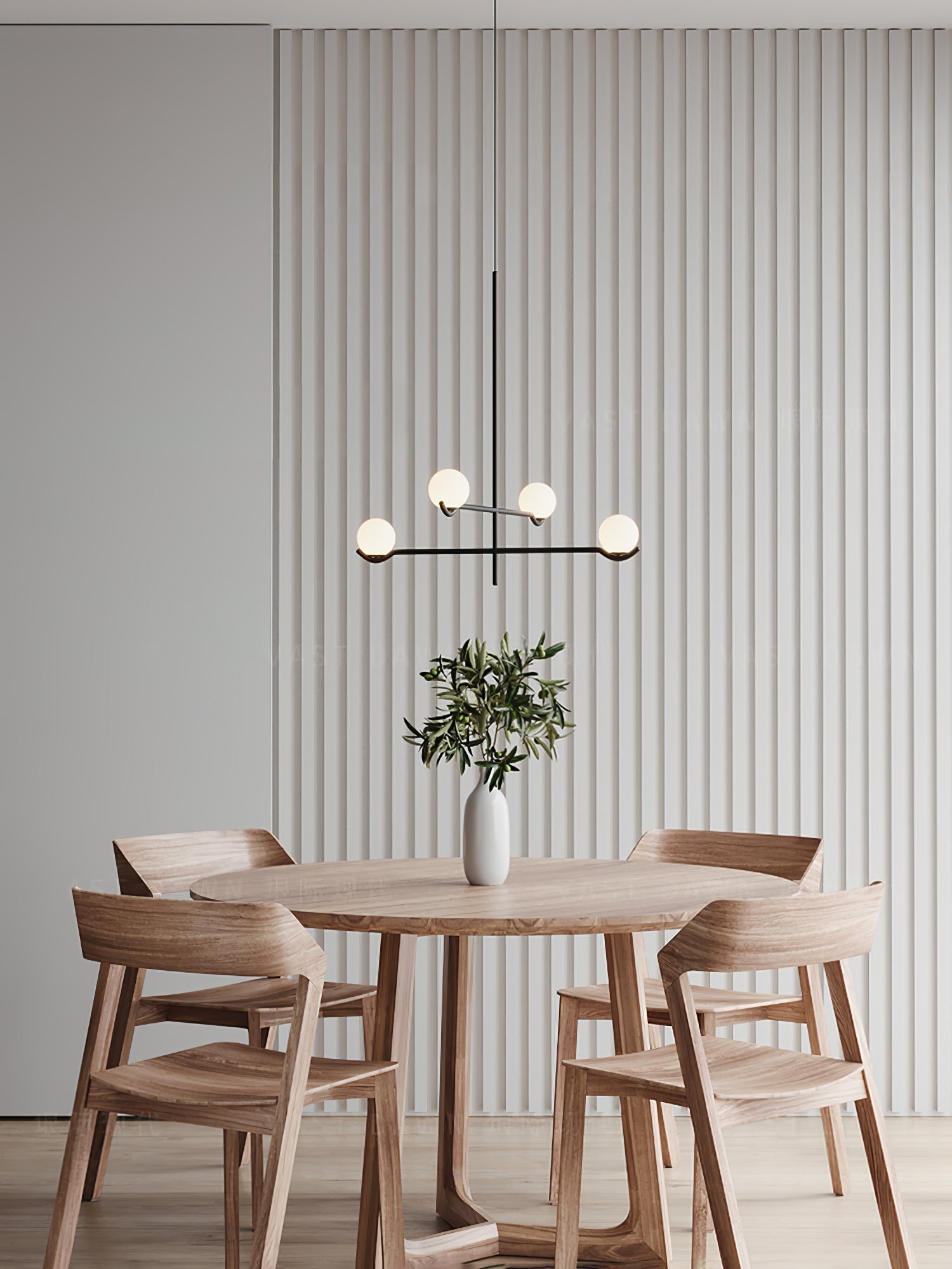 Fayno White Globe Chandelier - Lamp Copper
