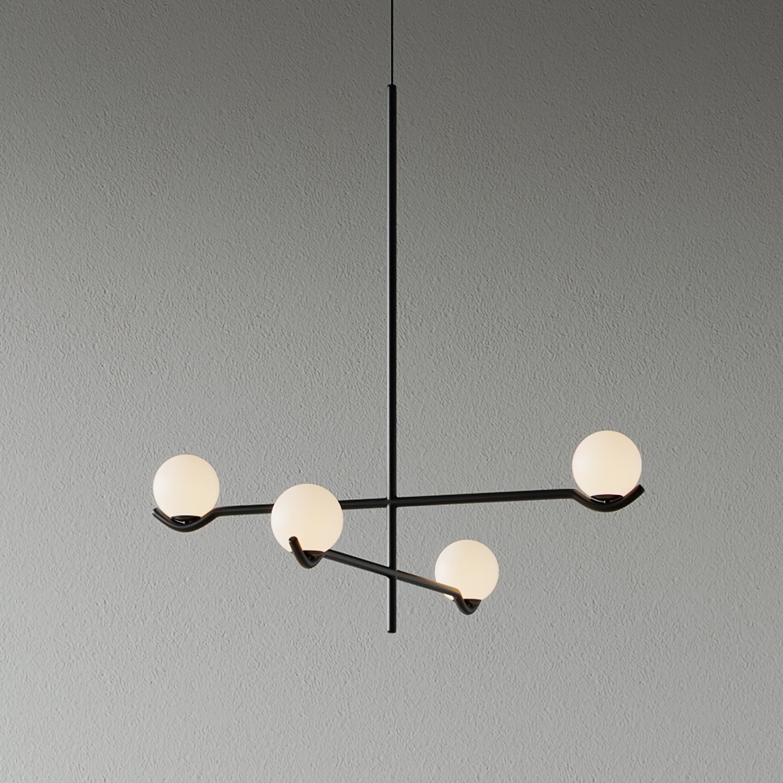 Fayno White Globe Chandelier - Lamp Copper