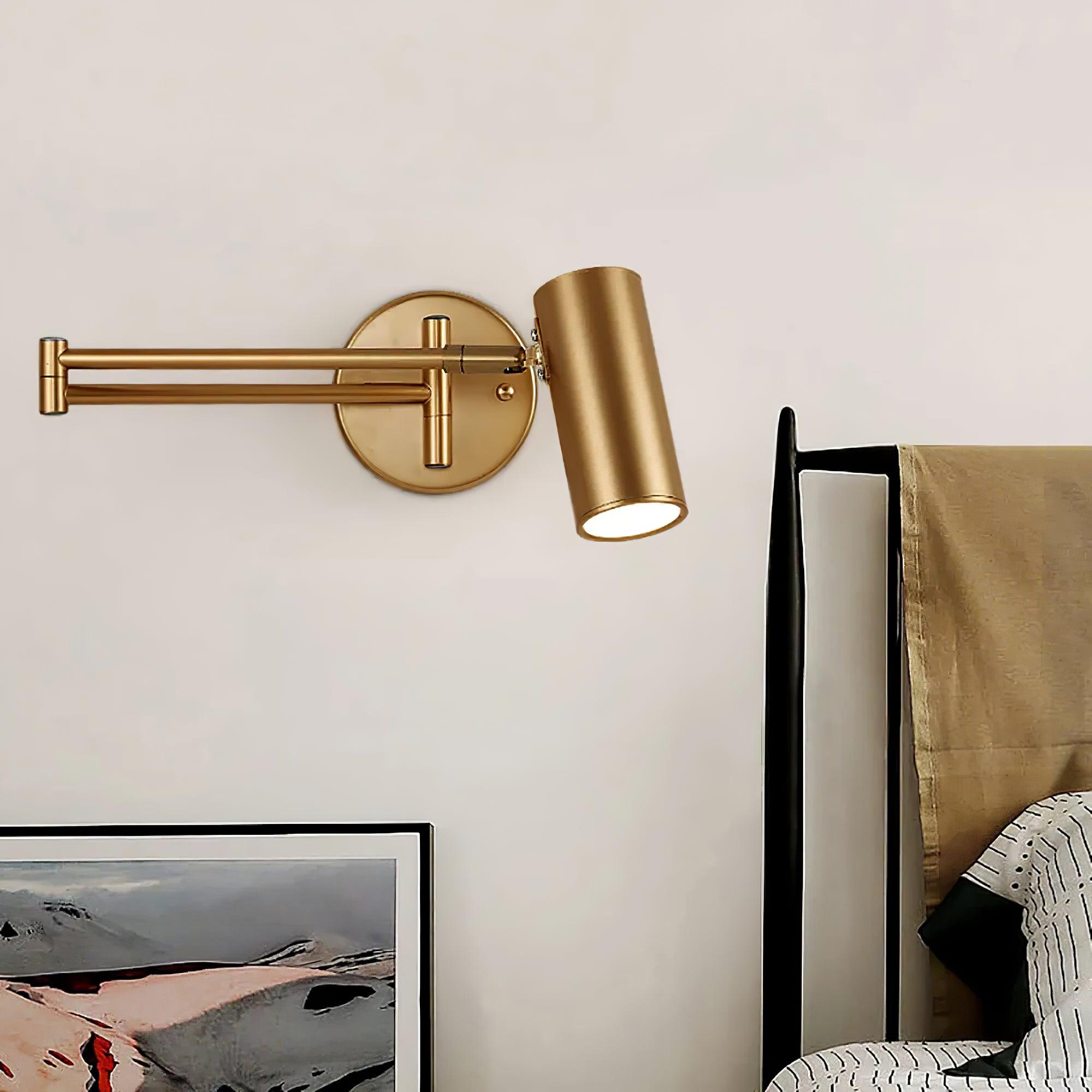 Axel Adjustable Swing Arm Wall Lamp - Lamp Copper