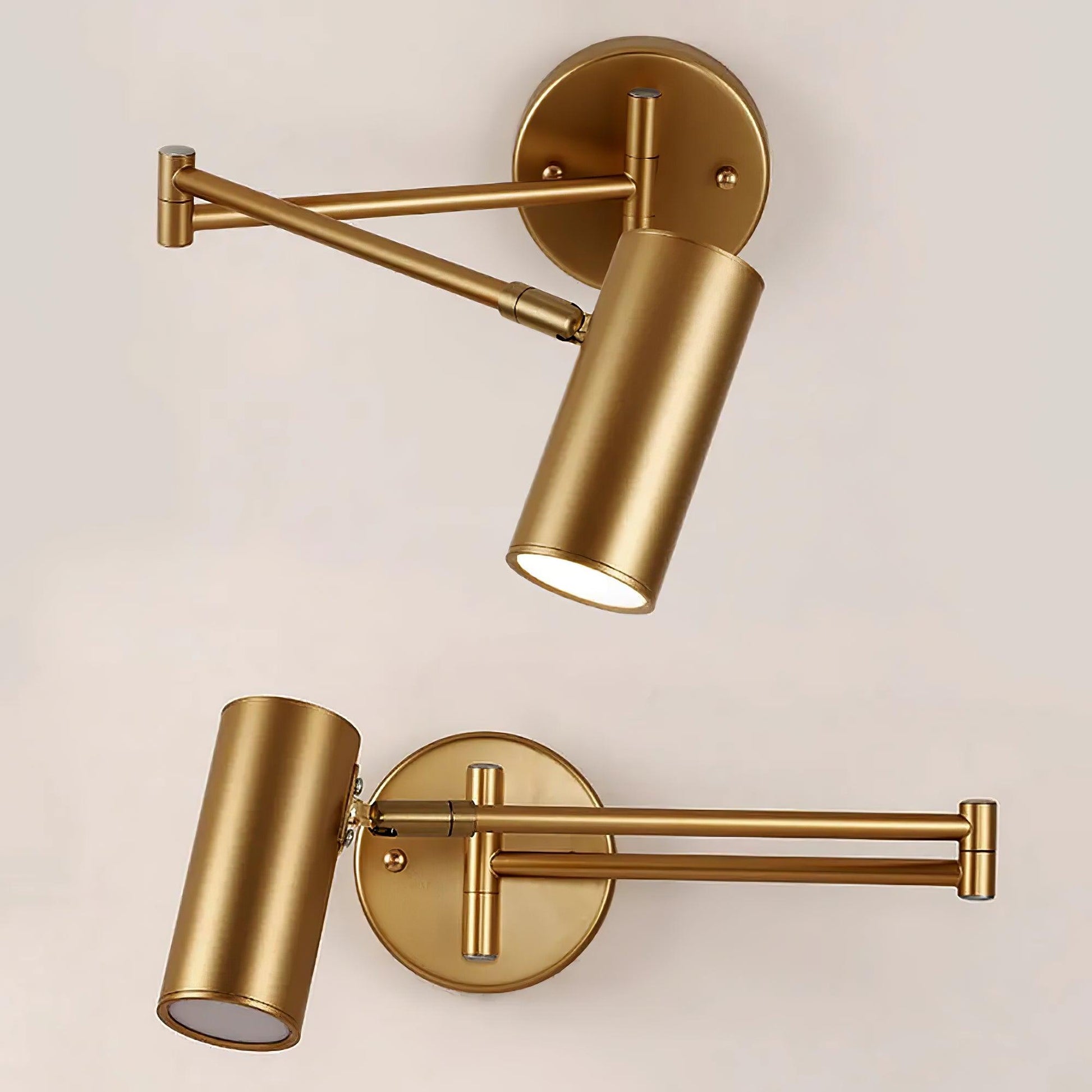 Axel Adjustable Swing Arm Wall Lamp - Lamp Copper