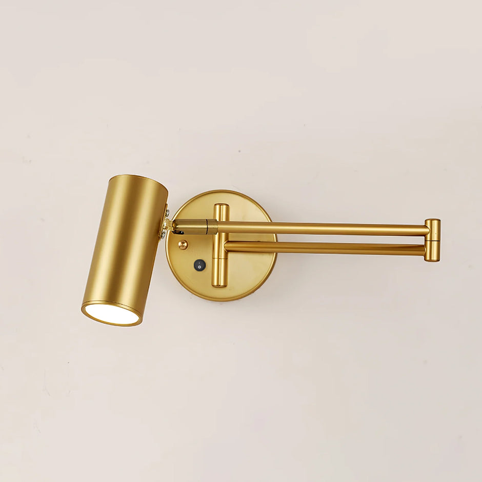 Axel Adjustable Swing Arm Wall Lamp - Lamp Copper
