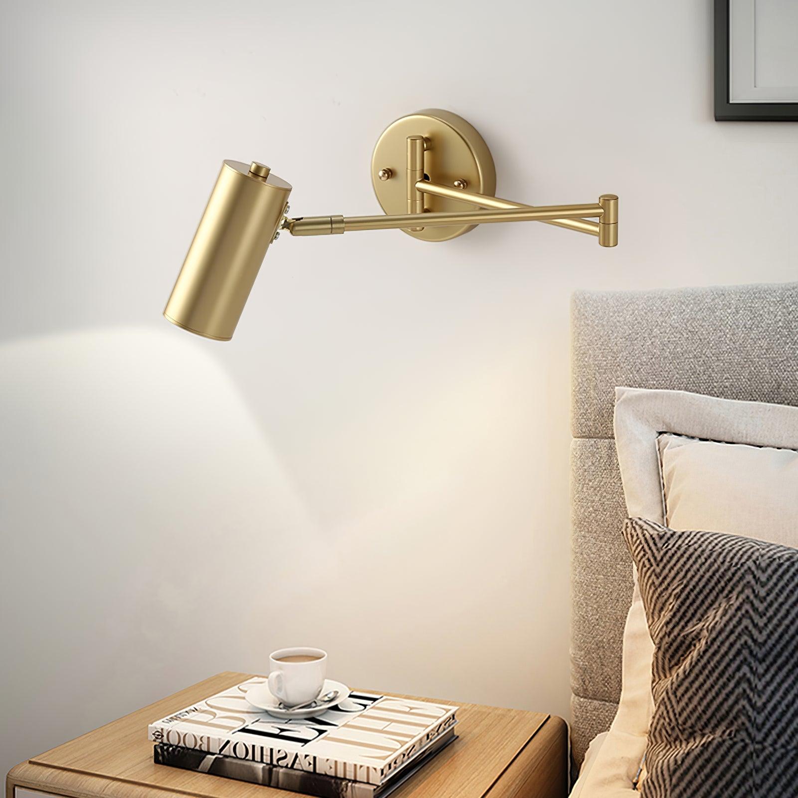 Axel Adjustable Swing Arm Wall Lamp - Lamp Copper