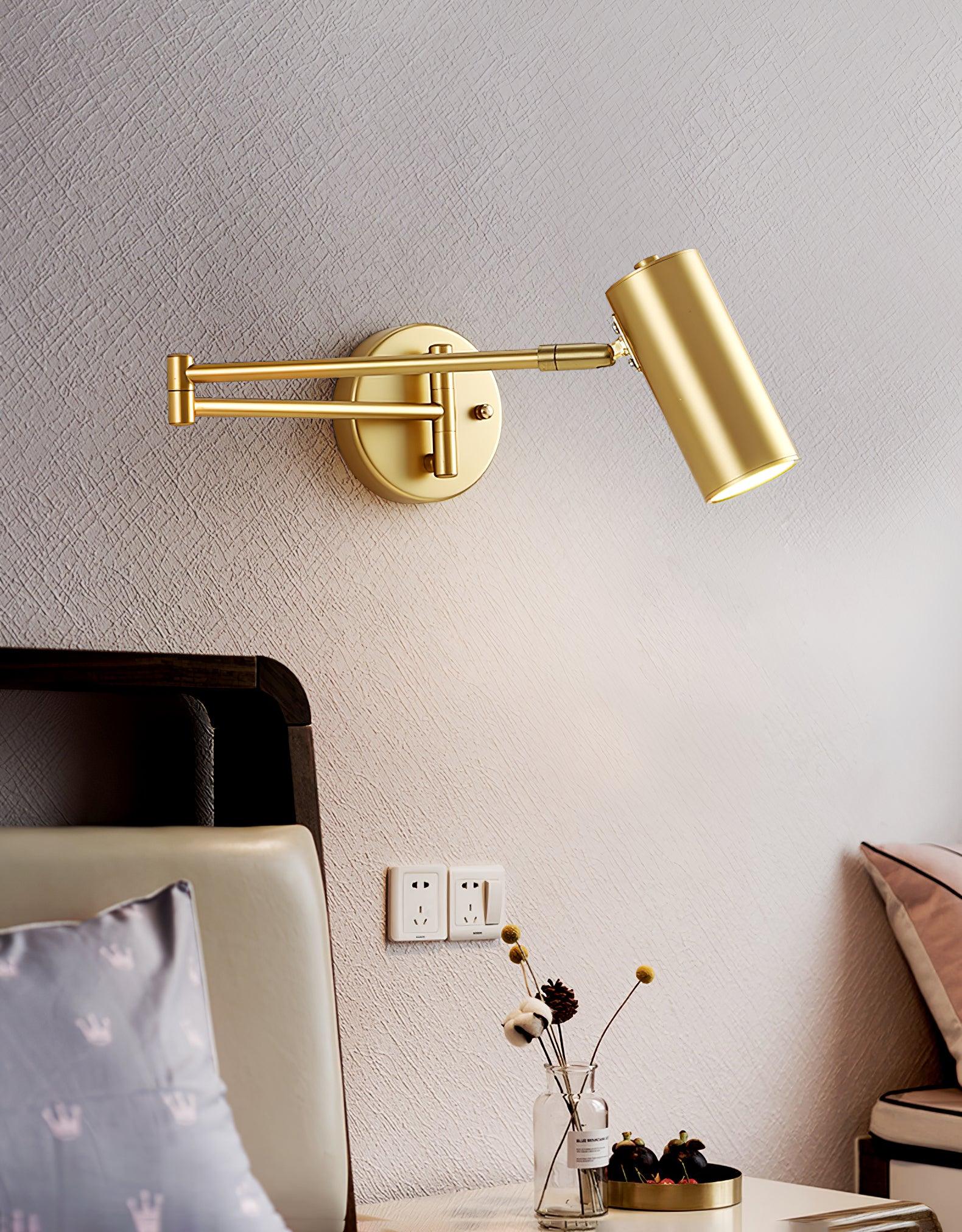Axel Adjustable Swing Arm Wall Lamp - Lamp Copper
