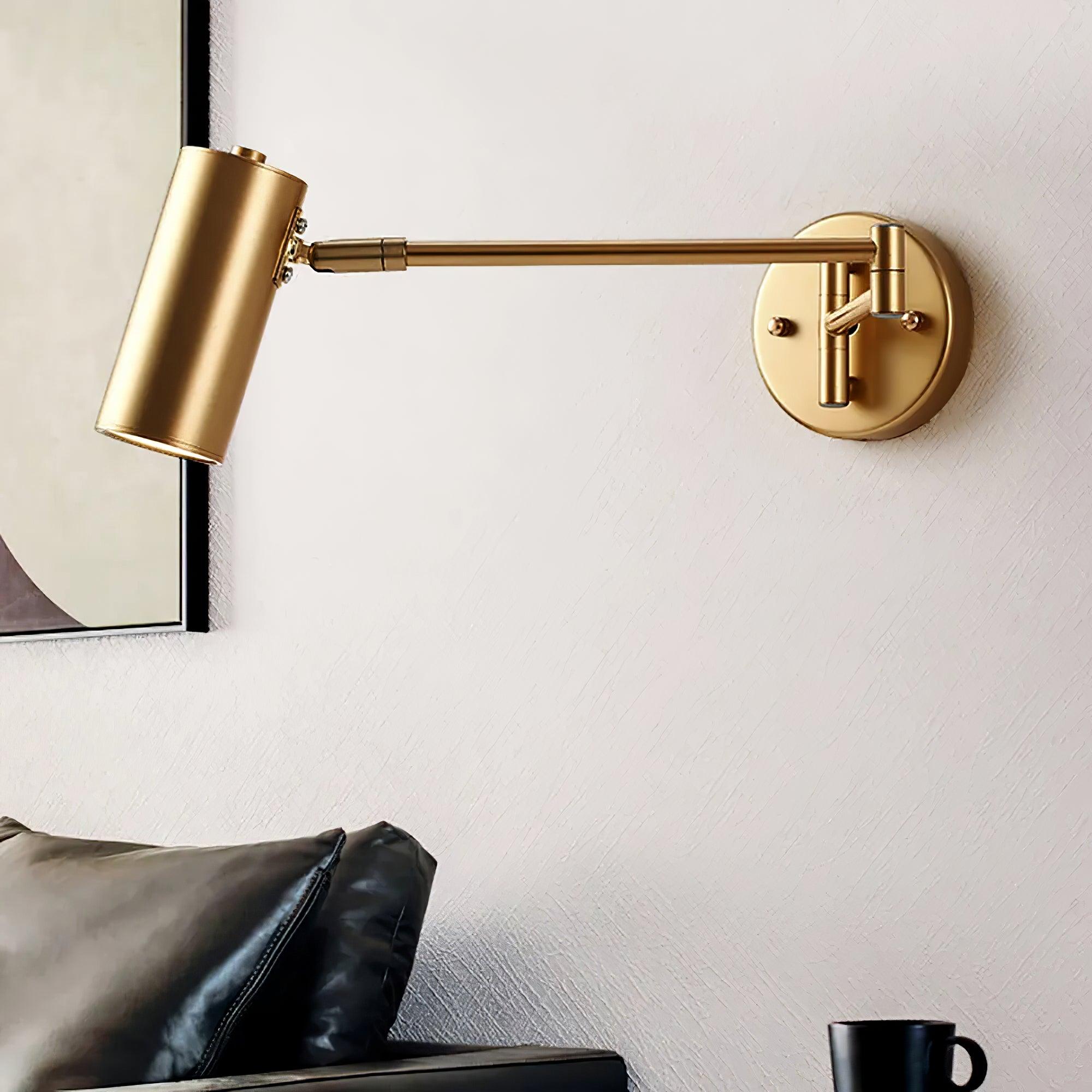 Axel Adjustable Swing Arm Wall Lamp - Lamp Copper