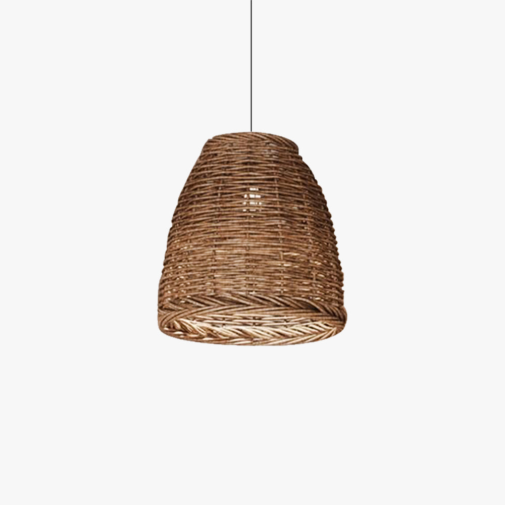 Muto Vintage Rustic LED Pendant Light Rattan Living Room Bedroom - Lamp Copper