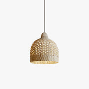 Muto Japanese Retro Basket Pendant Light Bamboo Guesthouse/Bedroom - Lamp Copper