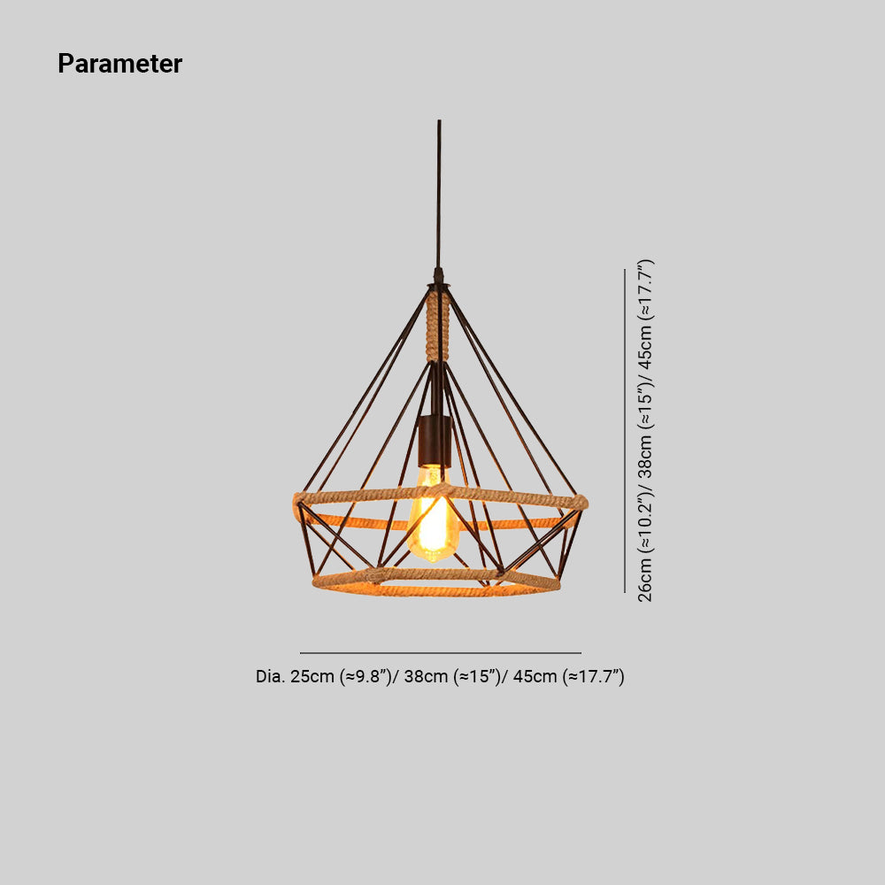 Epoch Countryside Diamond Pendant Light Black Metal Kitchen/Cafe - Lamp Copper