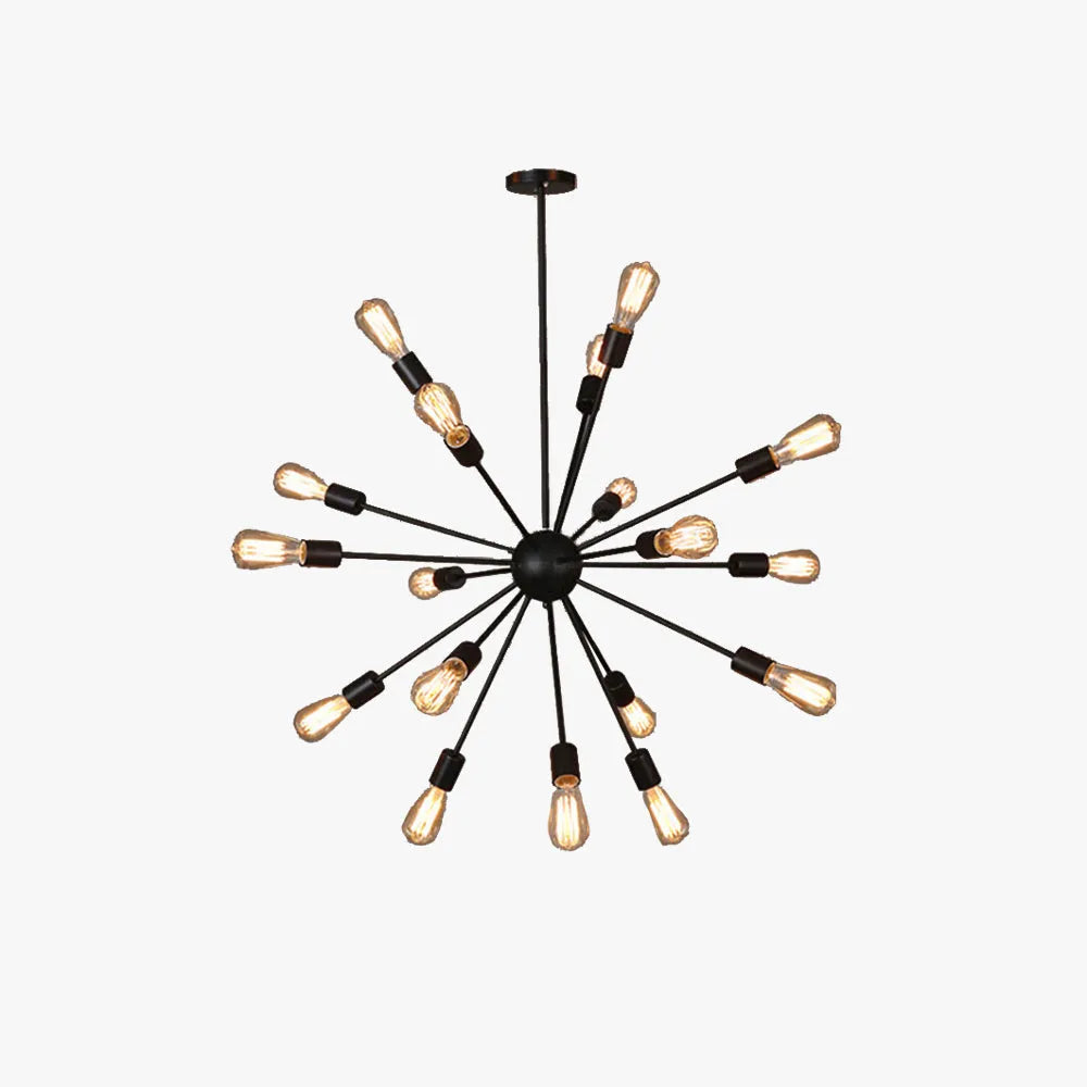 Austin Industrial Chandelier Black Restaurant Dining Room Metal - Lamp Copper