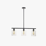 Arisha Industrial Minimalist LED Chandelier Black Metal Kitchen Island - Lamp Copper