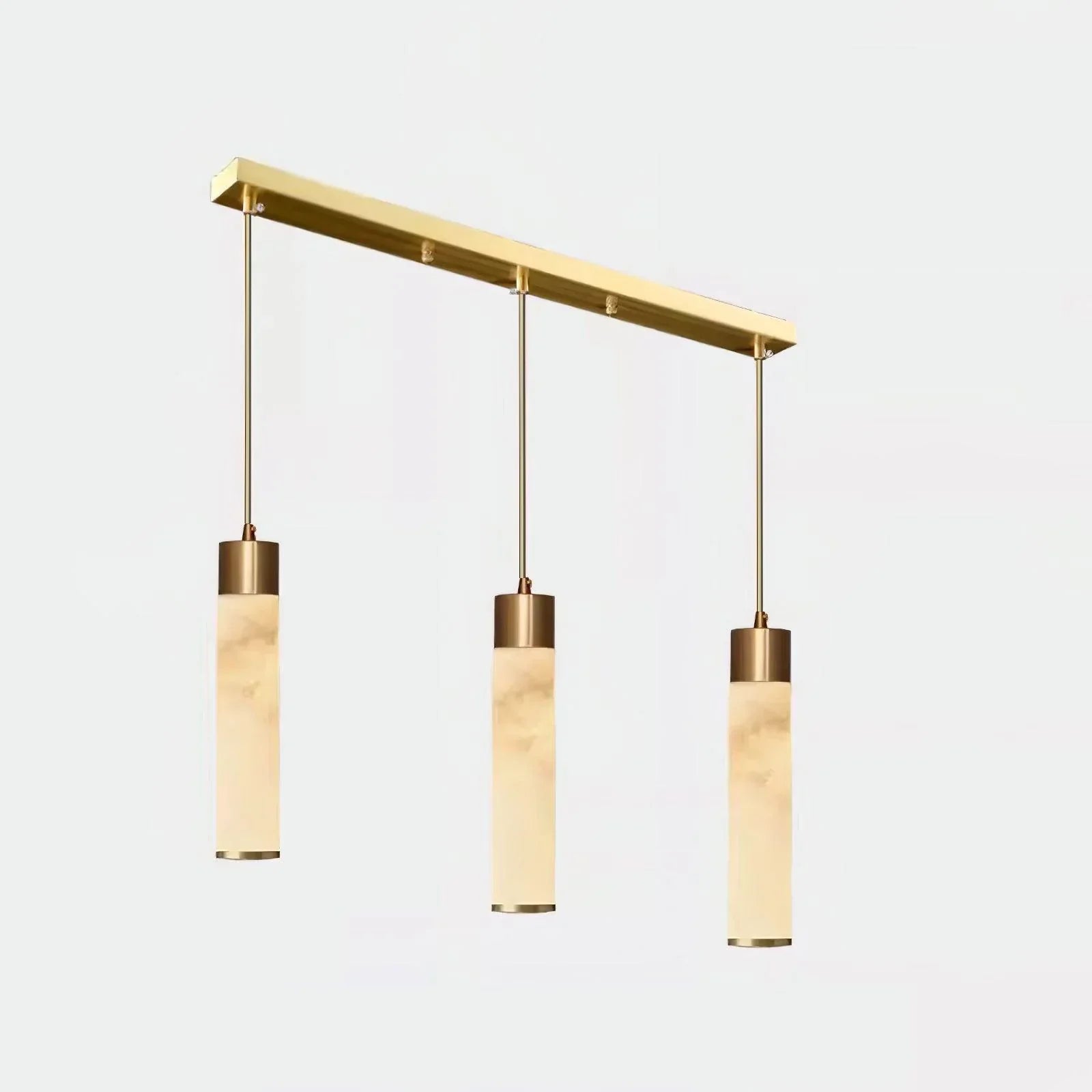 Dike White Alabaster Pendant Light - Lamp Copper
