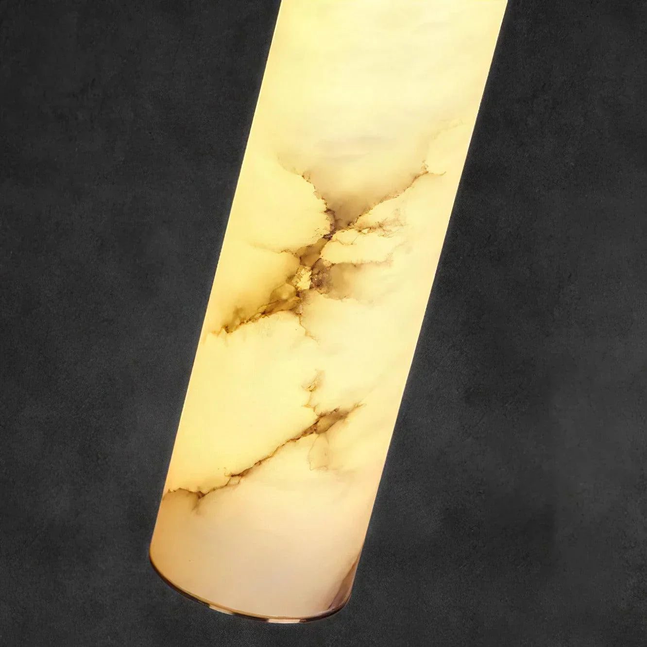 Dike White Alabaster Pendant Light - Lamp Copper