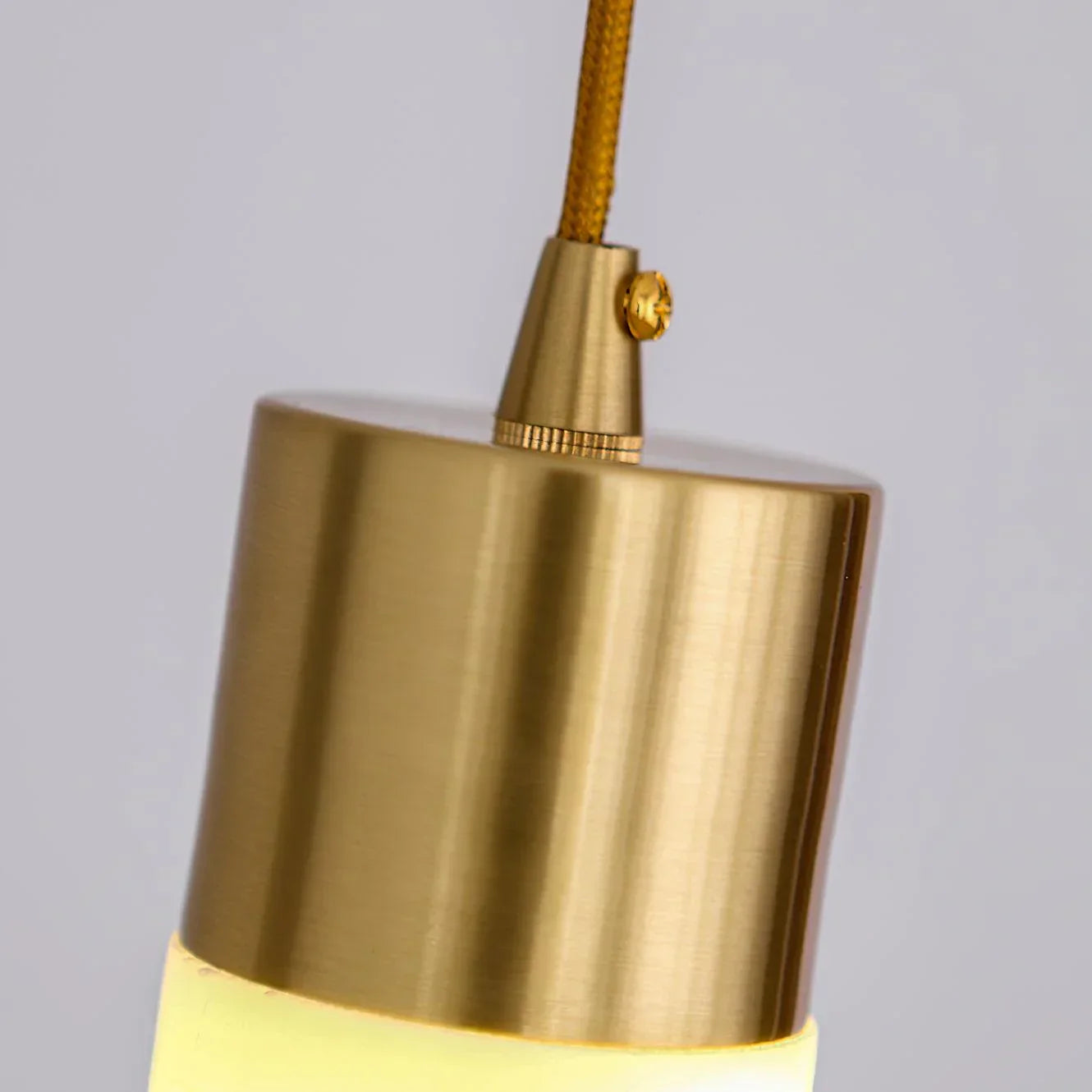 Dike White Alabaster Pendant Light - Lamp Copper