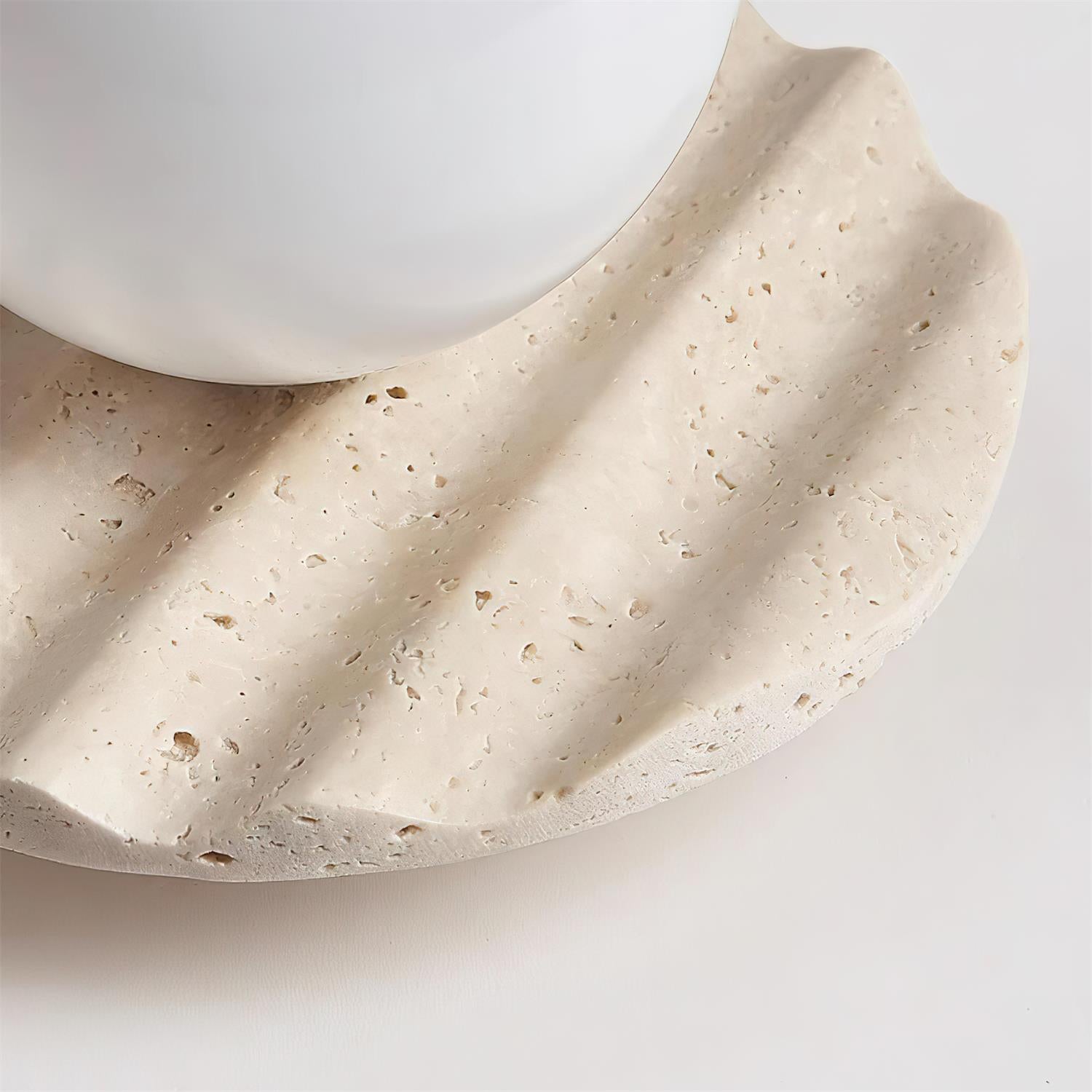 Ritta Ceiling Light Travertine Glass - Lamp Copper