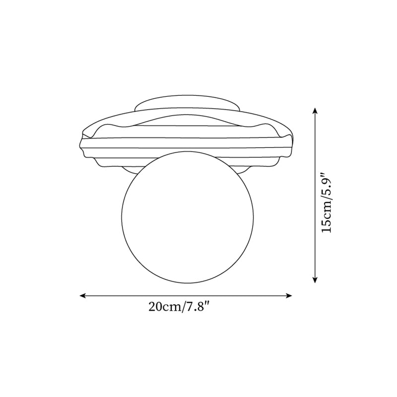 Ritta Ceiling Light Travertine Glass - Lamp Copper