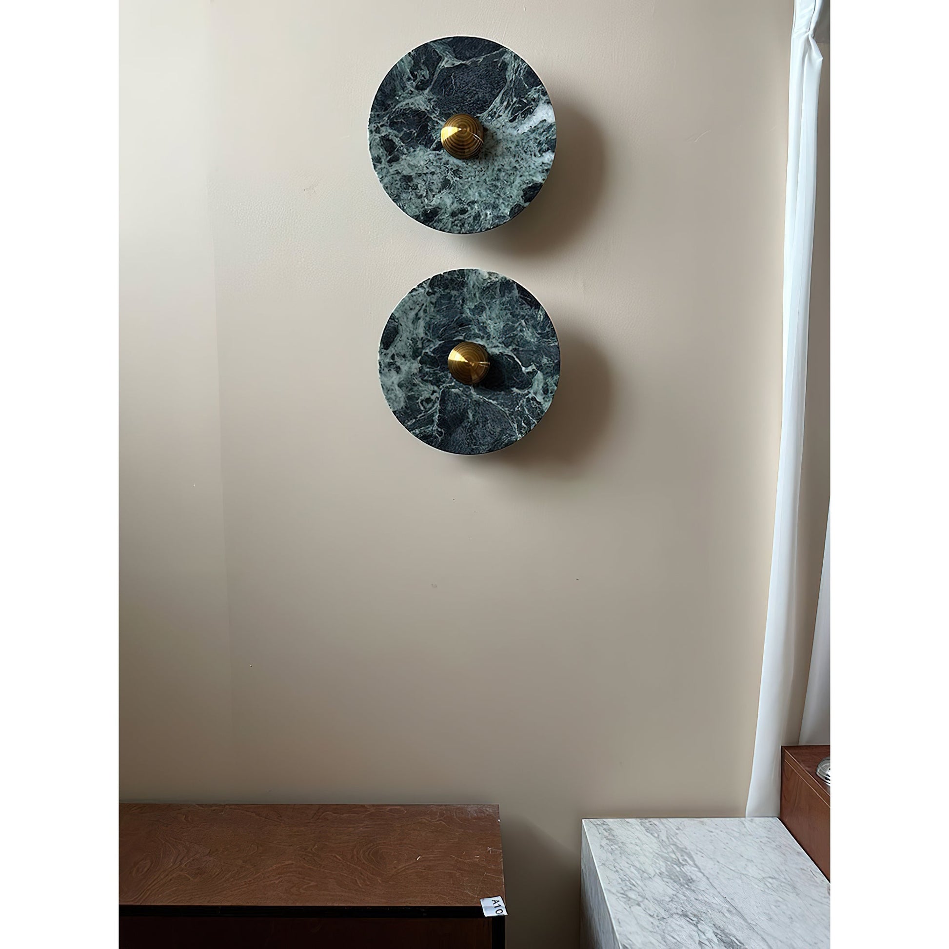 Olrine Modern Minimalist Marble Metal Wall Lamp - Lamp Copper