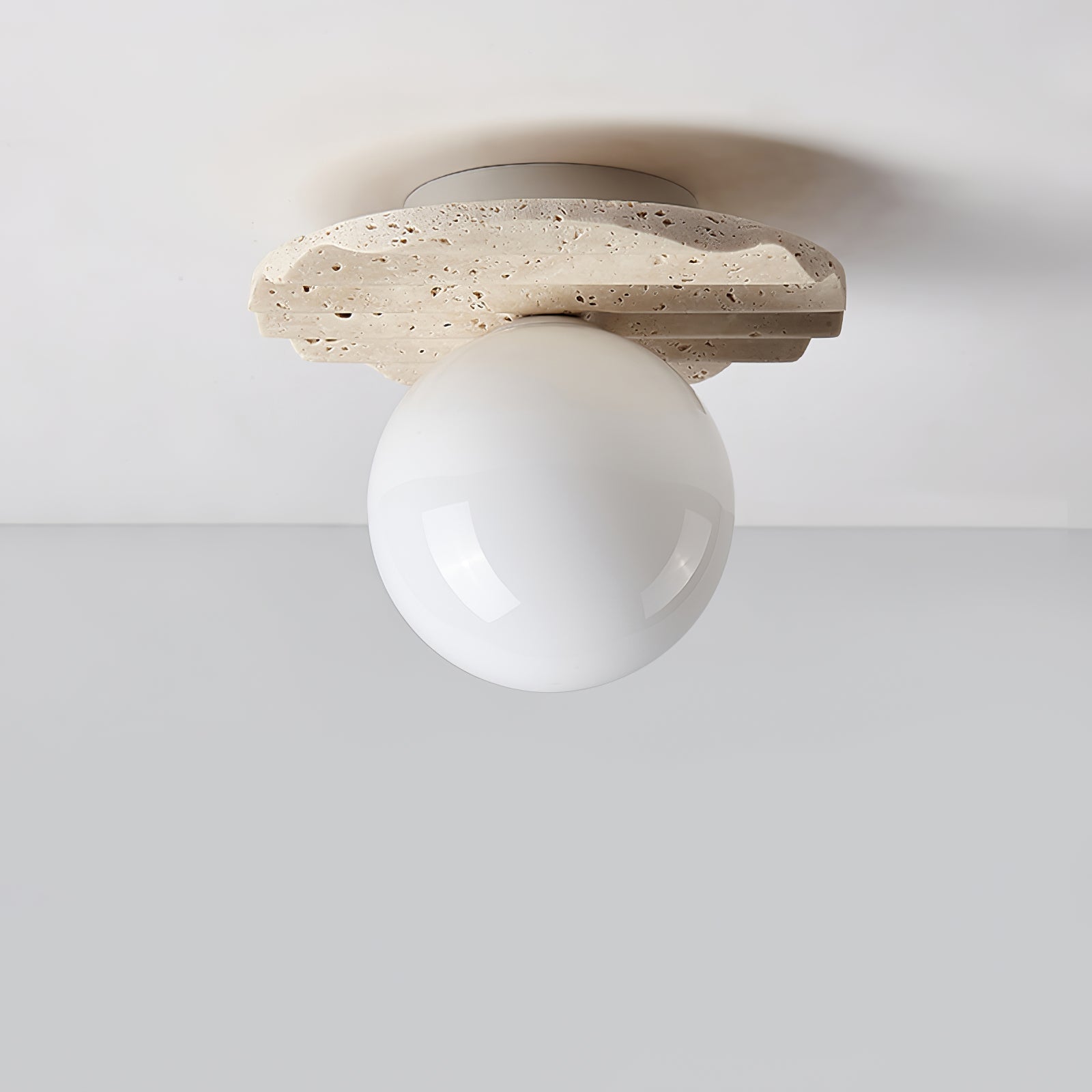 Travertine Wave Ceiling Light - Lamp Copper