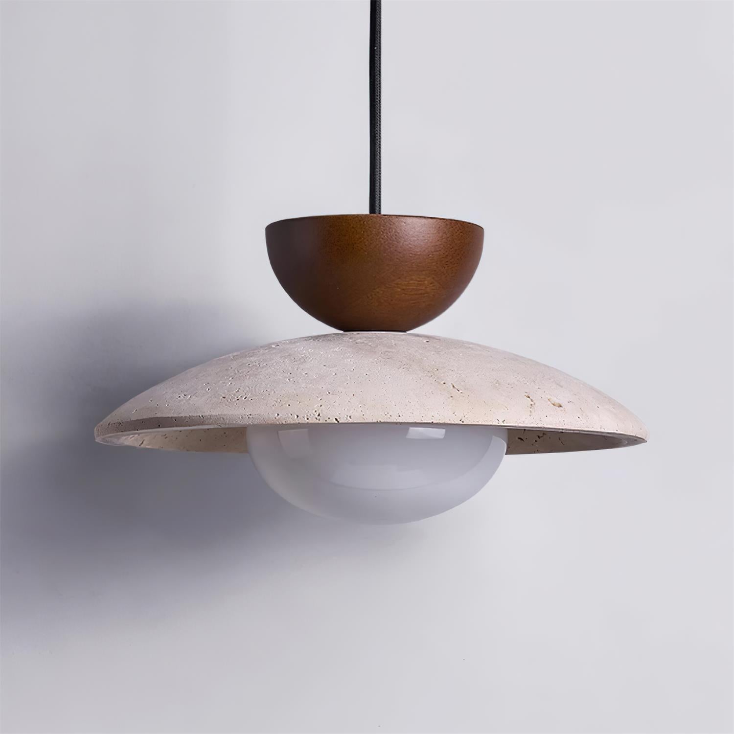 Cleo Travertine Pendant Lights - Lamp Copper