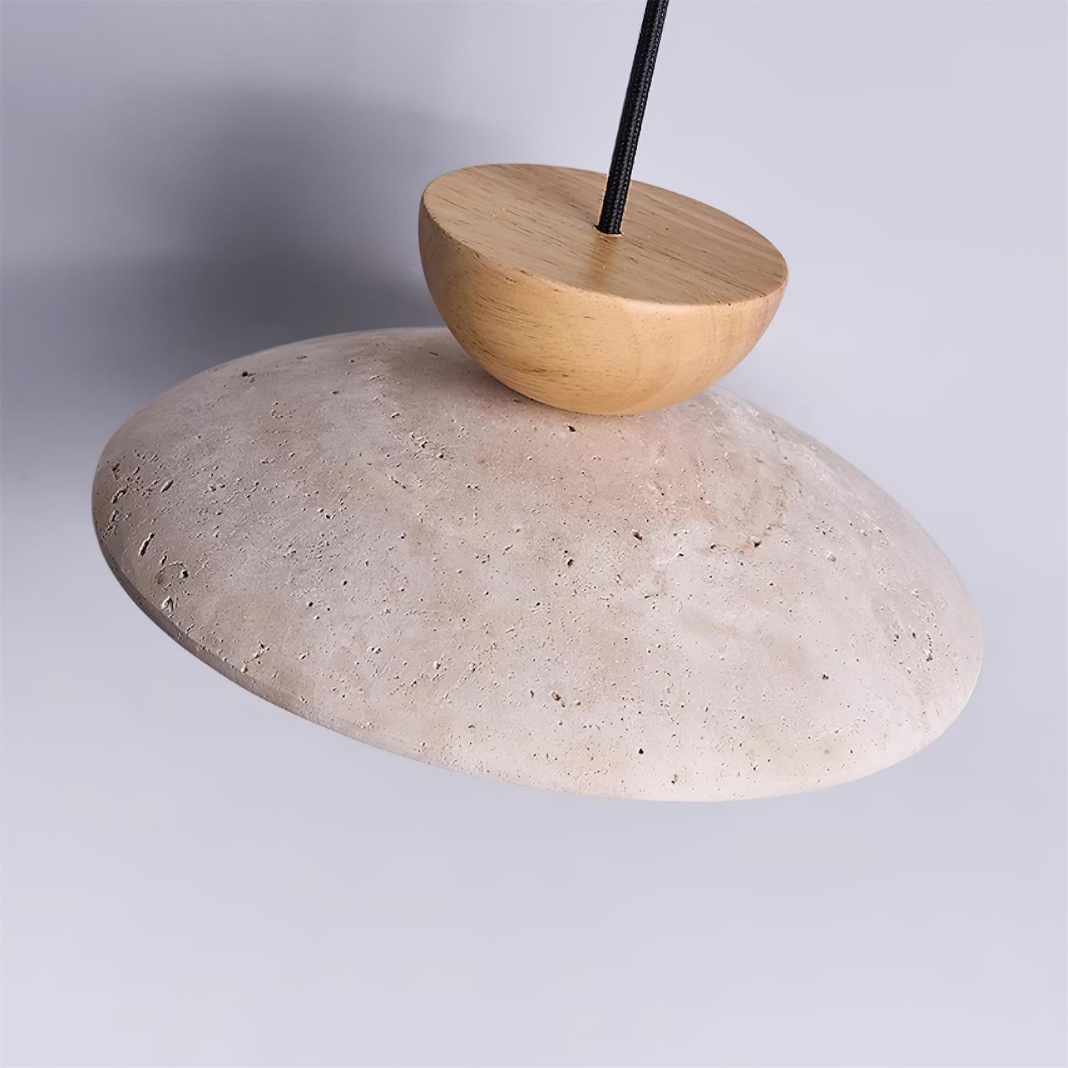 Cleo Travertine Pendant Lights - Lamp Copper