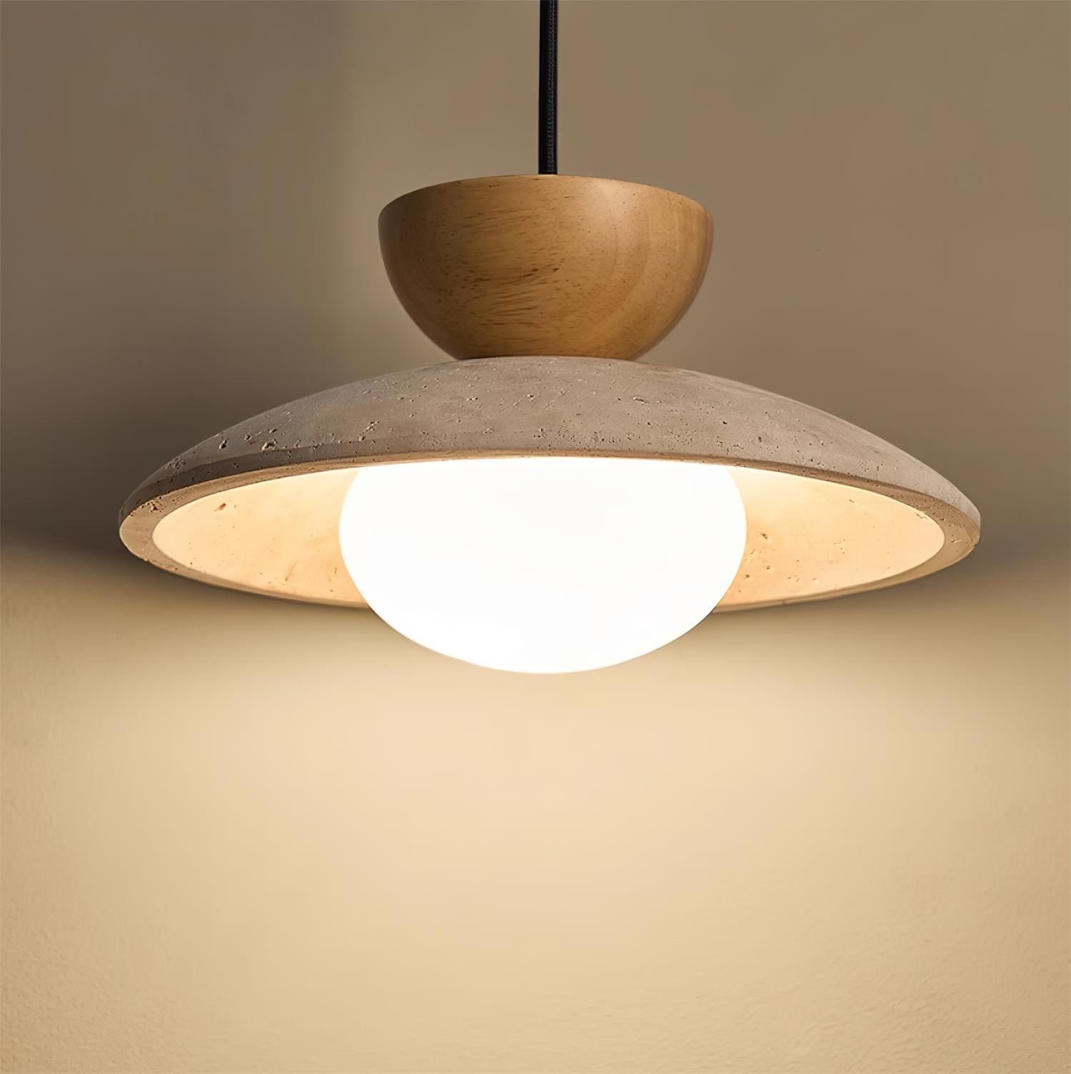Cleo Travertine Pendant Lights - Lamp Copper