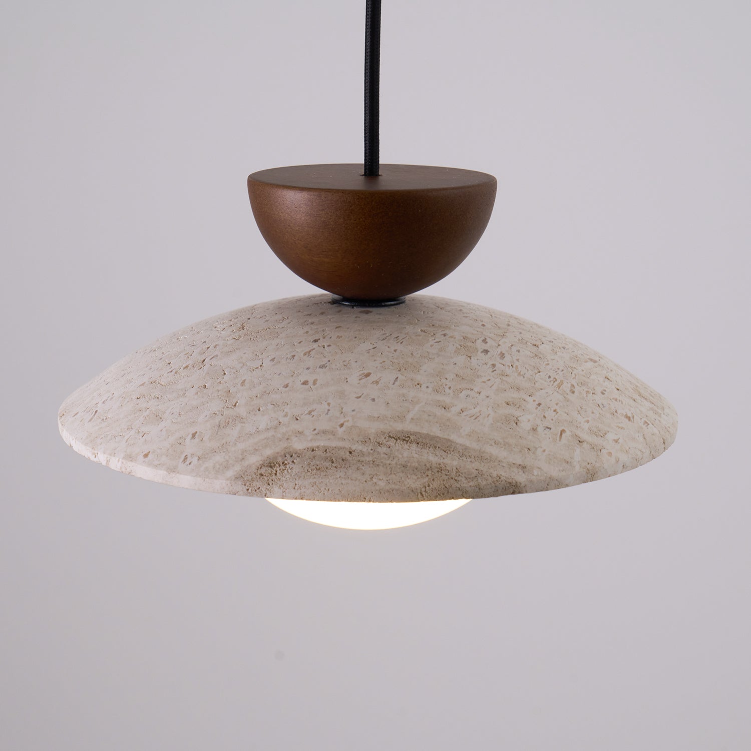 Cleo Travertine Pendant Lights - Lamp Copper