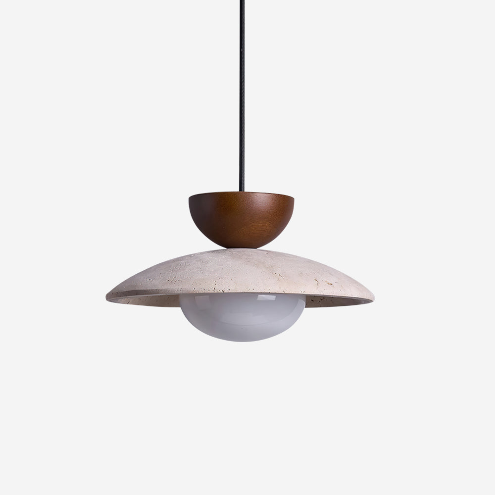 Cleo Travertine Pendant Lights - Lamp Copper