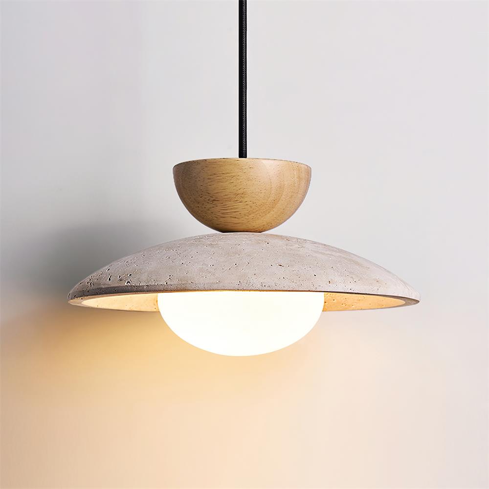 Cleo Travertine Pendant Lights - Lamp Copper