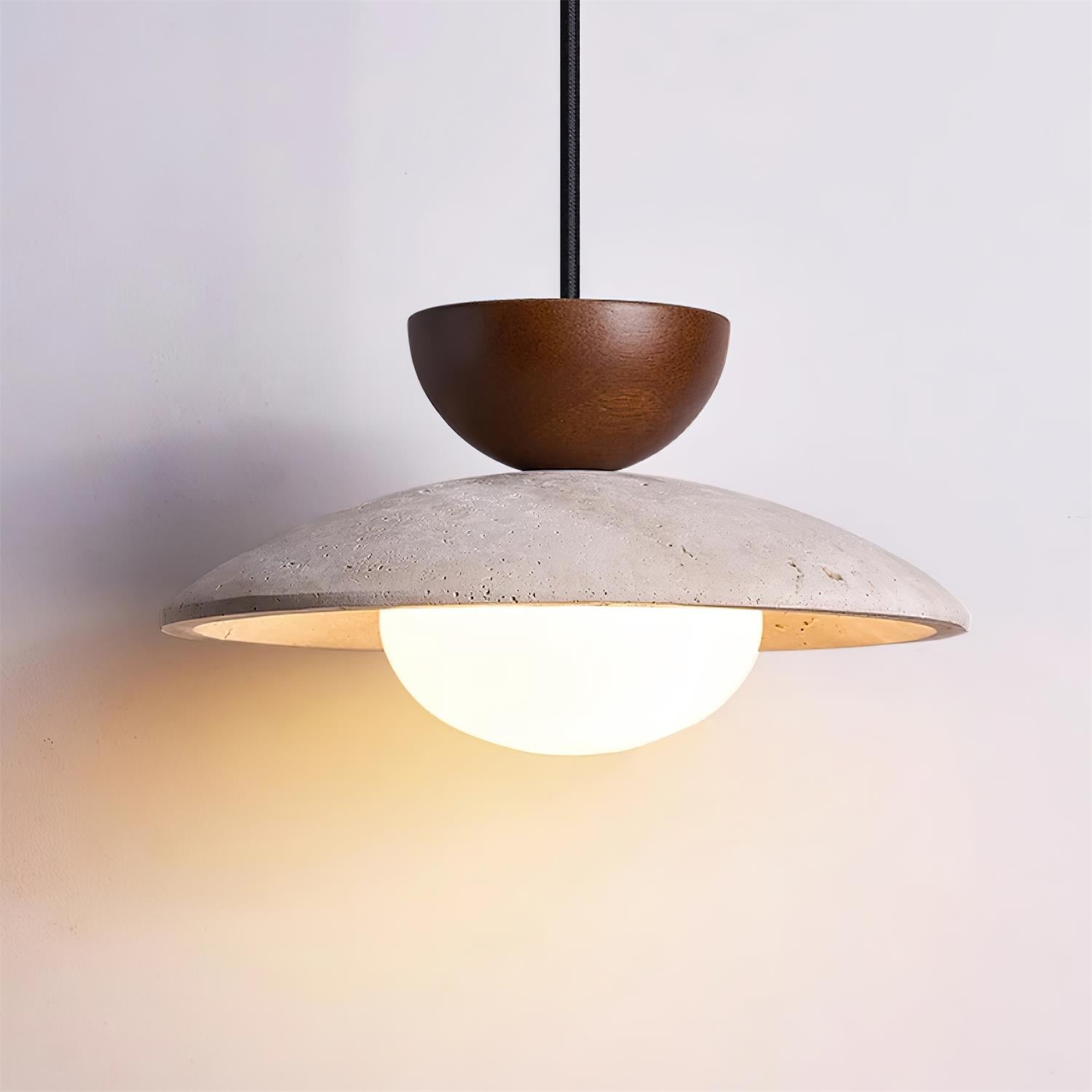 Cleo Travertine Pendant Lights - Lamp Copper