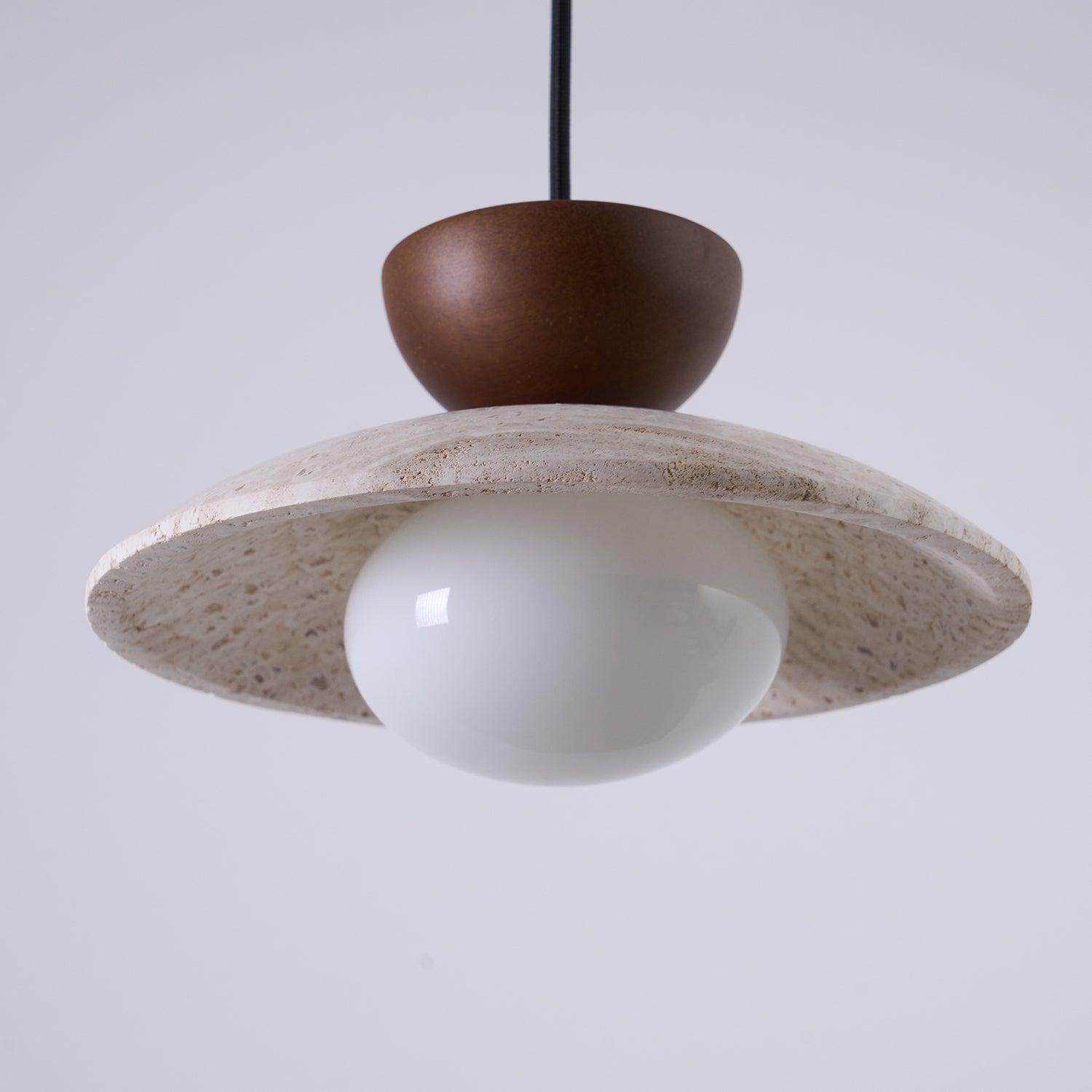 Cleo Travertine Pendant Lights - Lamp Copper