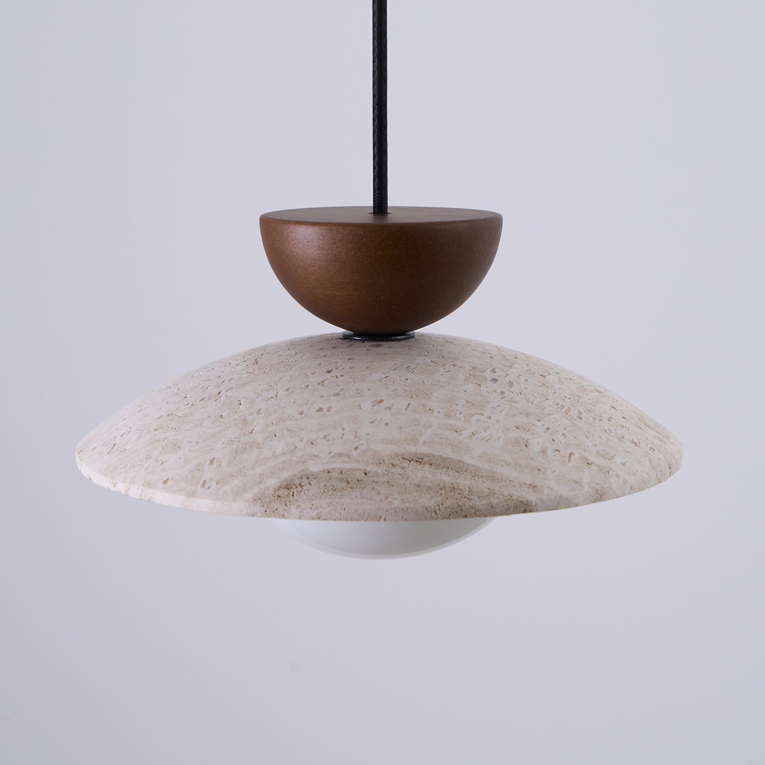 Cleo Travertine Pendant Lights - Lamp Copper