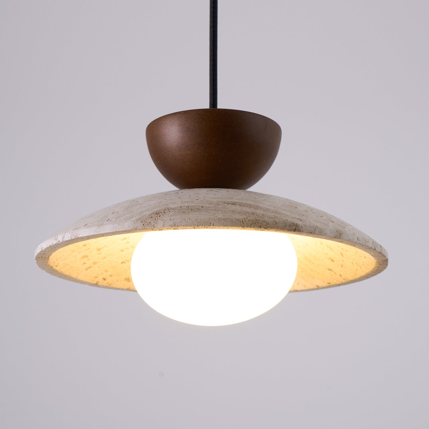 Cleo Travertine Pendant Lights - Lamp Copper