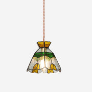 Eldine Stained Glass Pendant Light - Lamp Copper
