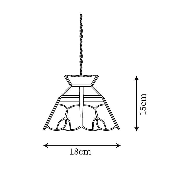 Eldine Stained Glass Pendant Light - Lamp Copper