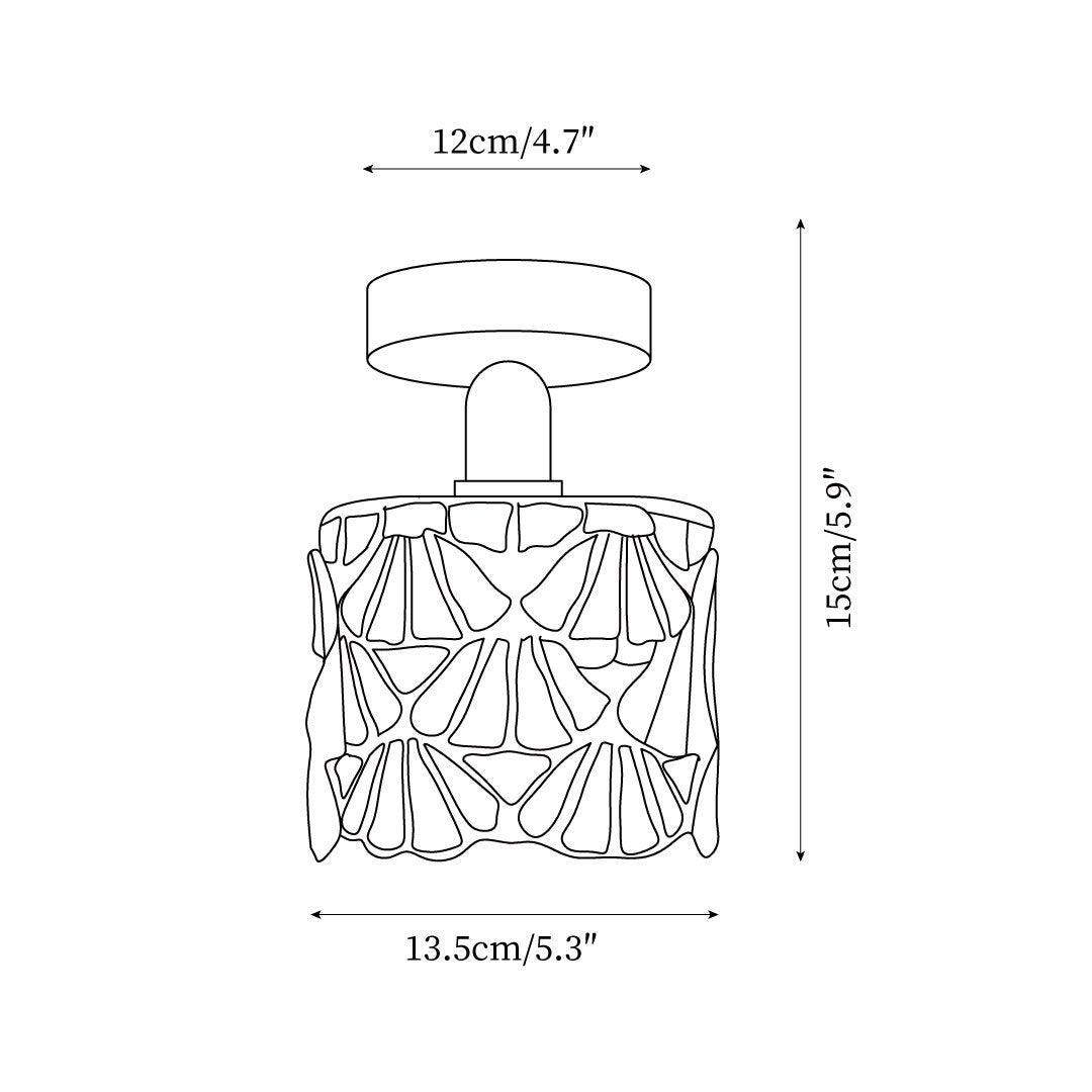 Bloom Ceiling Light Glass - Lamp Copper