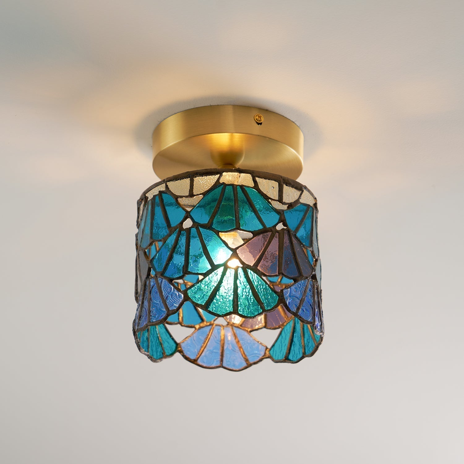 Bloom Ceiling Light Glass - Lamp Copper