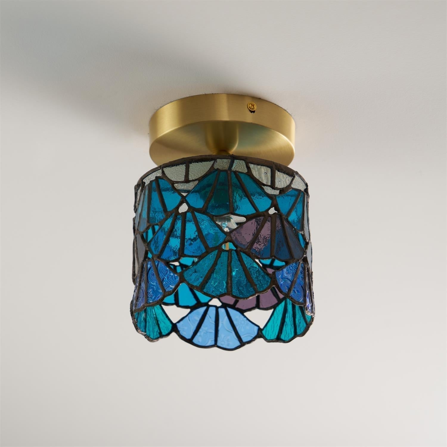 Bloom Ceiling Light Glass - Lamp Copper