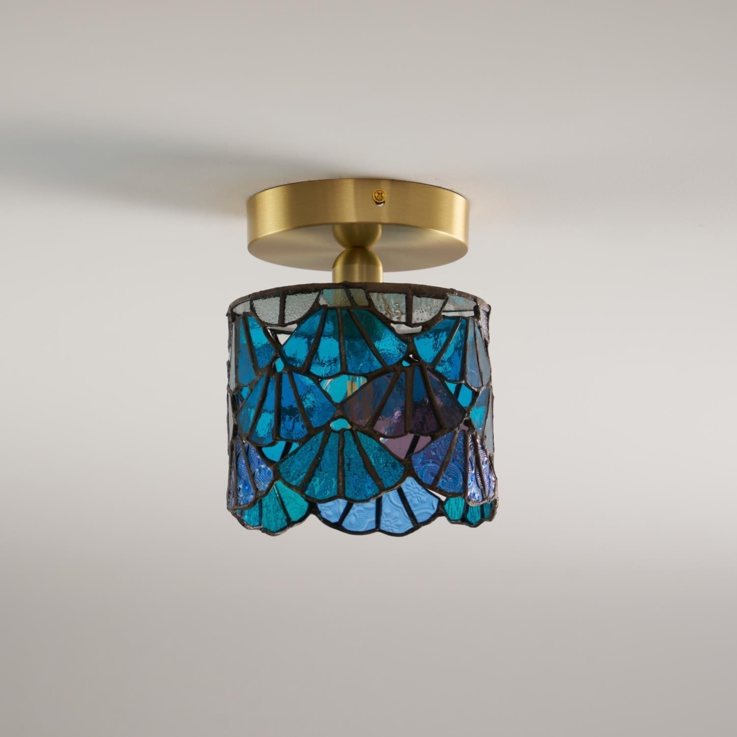Bloom Ceiling Light Glass - Lamp Copper