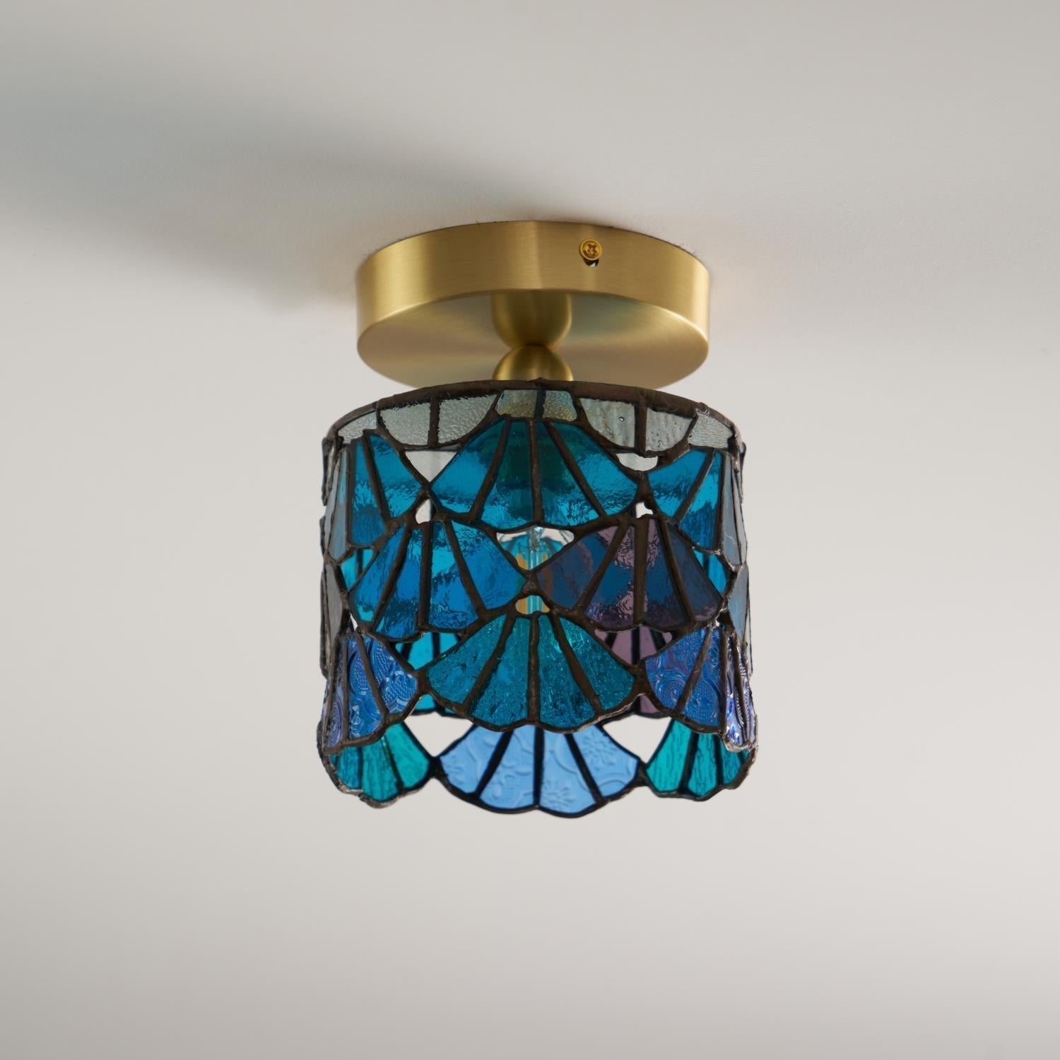 Bloom Ceiling Light Glass - Lamp Copper