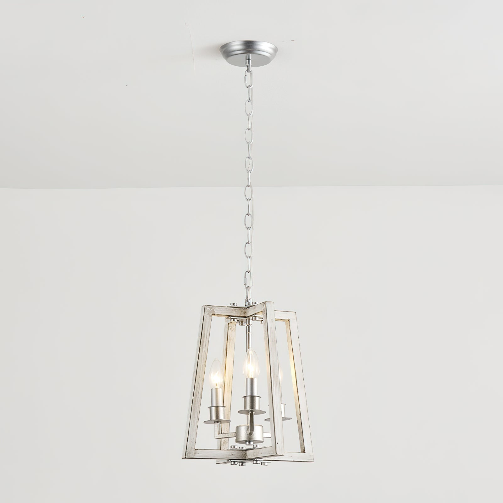 Tinsley Vintage Open Frame Wood Pendant Lamp - Lamp Copper