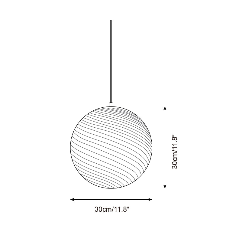 Joliv Glass Globe Pendant Lamp - Lamp Copper