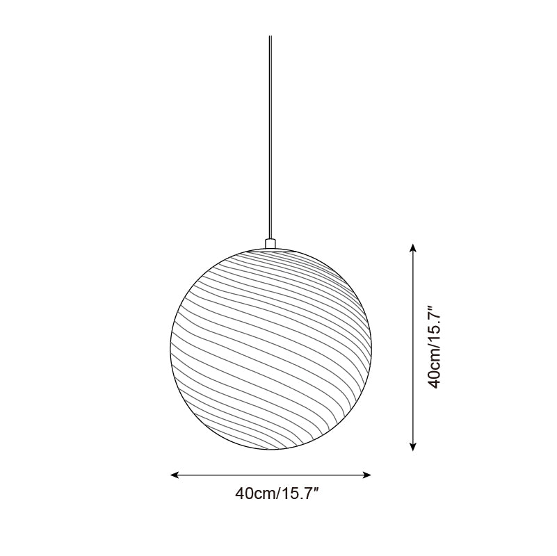 Joliv Glass Globe Pendant Lamp - Lamp Copper