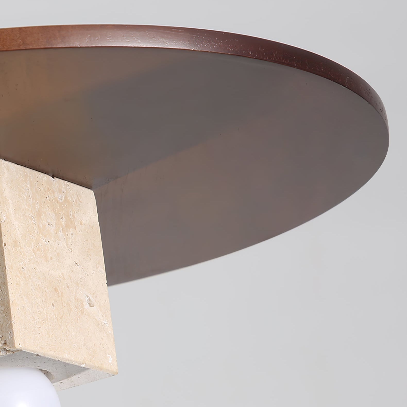 Ucariel Geometric Travertine Pendant Light - Lamp Copper