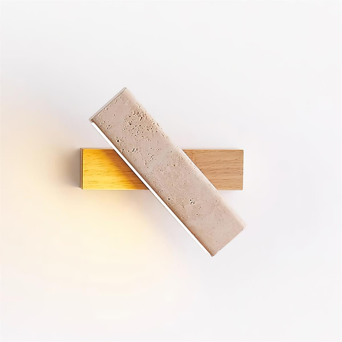 Orbit Travertine Rotating Wall Lamp - Lamp Copper
