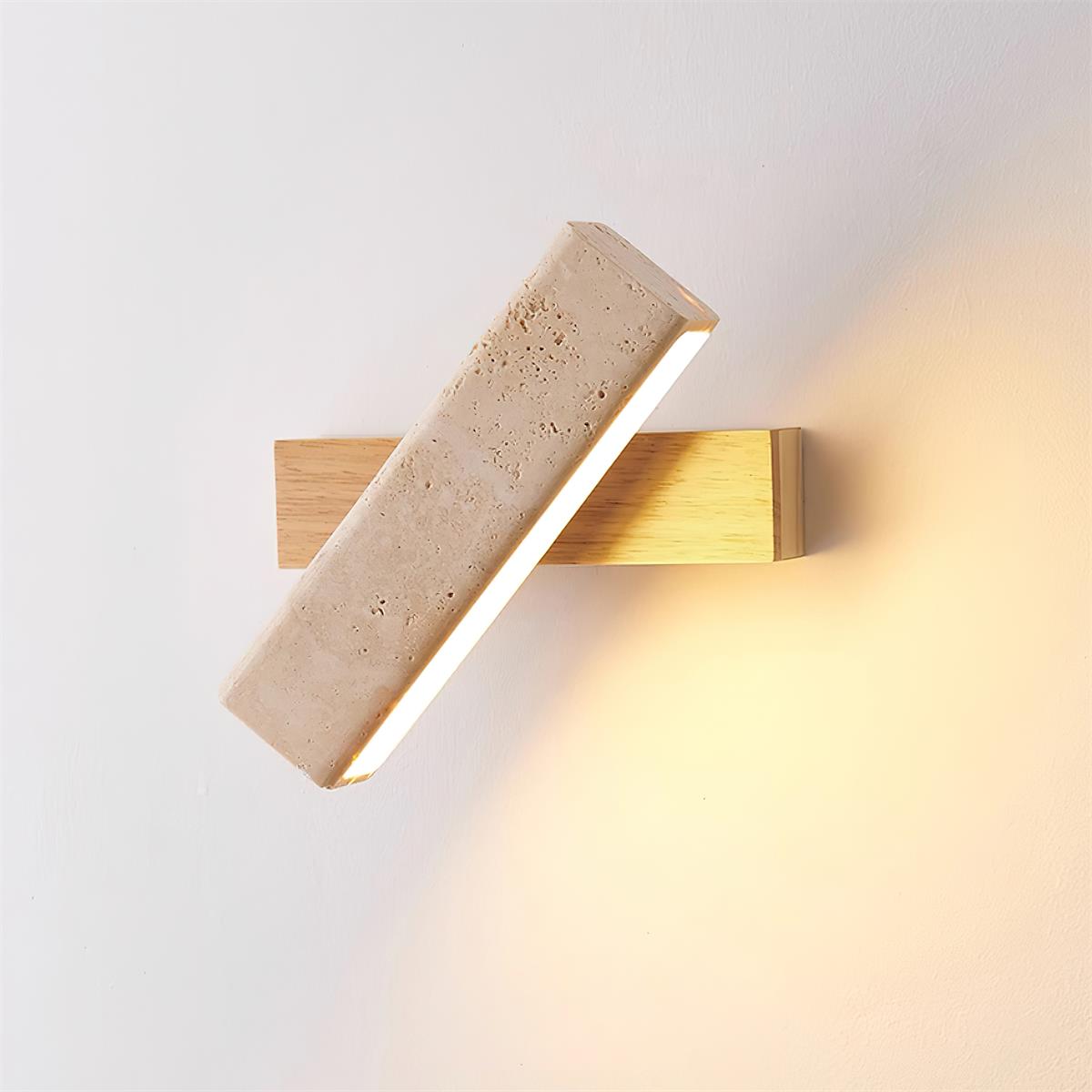 Orbit Travertine Rotating Wall Lamp - Lamp Copper