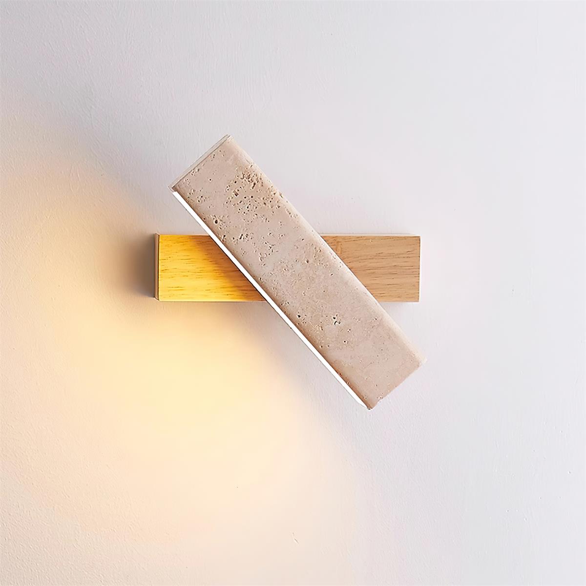Orbit Travertine Rotating Wall Lamp - Lamp Copper