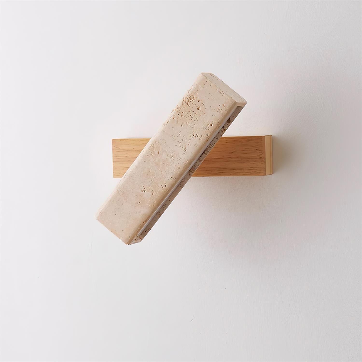 Orbit Travertine Rotating Wall Lamp - Lamp Copper